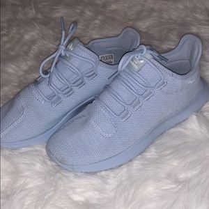 Baby blue adidas tubular shadow
